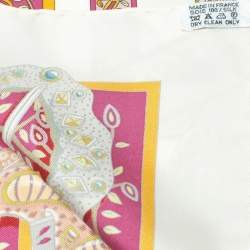 مملوكة مسبقًا وشاح هيرمس حرير مربع لو سونغ دو لو ليكورن متعدد الألوان