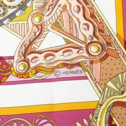 مملوكة مسبقًا وشاح هيرمس حرير مربع لو سونغ دو لو ليكورن متعدد الألوان