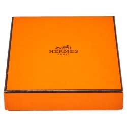 Pre Owned Hermes Isthme Lacquered Buffalo Horn Drop Earrings