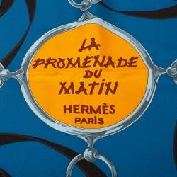 Pre Owned Hermès Taupe La Promenade Du Matin Silk Scarf