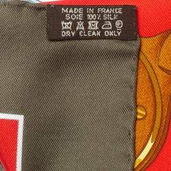 Pre Owned Hermès Taupe La Promenade Du Matin Silk Scarf