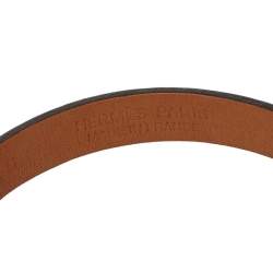 Pre Owned Hermès Green Leather Micro Kelly Bracelet S