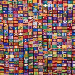 Hermes Multicolor en Voyage Printed Silk Square Scarf