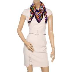 Hermes Multicolor en Voyage Printed Silk Square Scarf
