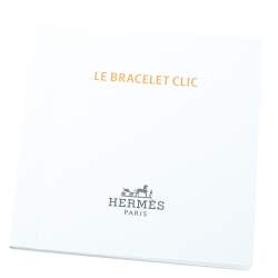Pre Owned Hermès Clic Clac H Red Enamel Palladium Plated Wide Bracelet PM 