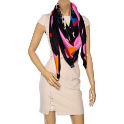 Pre Owned Hermes Multicolor Tout en Carre Silk Square Scarf