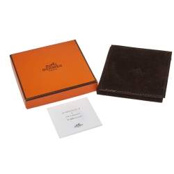 Pre Owned Hermès Yellow Enamel Gold Plated Caleche Bangle Bracelet