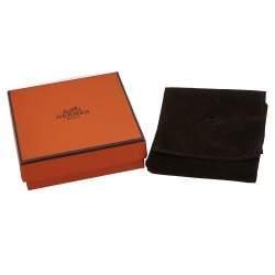 Pre Owned Hermès Black Swift Leather Granville Double Tour Bracelet S