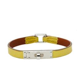 Pre Owned Hermès Soufre Leather Micro Kelly Bracelet M