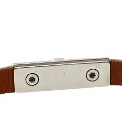 Pre Owned Hermès Soufre Leather Micro Kelly Bracelet M