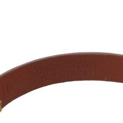 Pre Owned Hermès Soufre Leather Micro Kelly Bracelet M