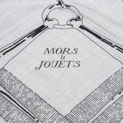 Pre Owned Hermes Grey & Blue Mors à Jouets Chemise Cashmere & Silk Shawl
