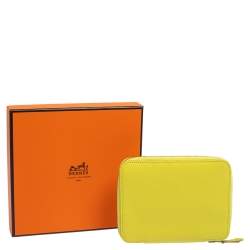 Hermés Lime Epsom Leather Globe Trotter Zip Agenda Cover