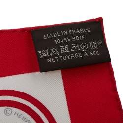 Pre Owned Hermes Red Brides de Gala Nano Scarf