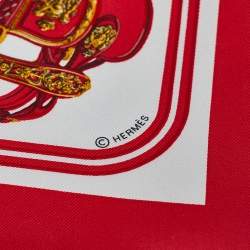 Pre Owned Hermes Red Brides de Gala Nano Scarf