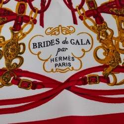 Pre Owned Hermes Red Brides de Gala Nano Scarf