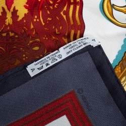 Pre Owned Hermès Grey Hommage a l'Amitie Franco-Hellenique Silk Scarf