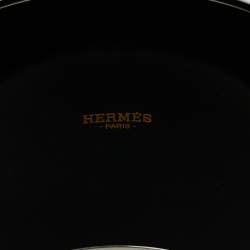 Pre Owned Hermès Bicolor Collier De Chien Print Enamel Mega Wide Bracelet