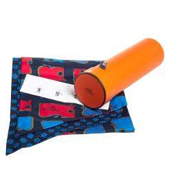 Pre Owned Hermès Red & Blue Camails Silk Maxi Twilly