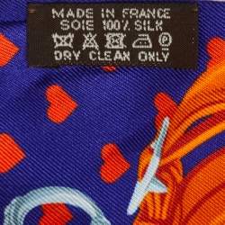 Pre Owned Hermès Violet & Orange Brides de Gala Love Silk Twilly