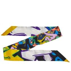 Pre Owned Hermès Multicolor Graff Silk Twilly