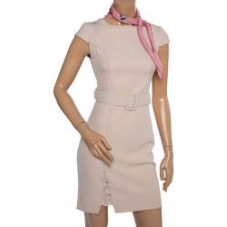 Pre Owned Hermes Pink Les Rubans Du Cheval Silk Scarf