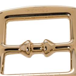 Pre Owned Hermes Boucle Etriviere Gold Plated Scarf Ring