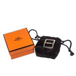 Pre Owned Hermes Boucle Etriviere Gold Plated Scarf Ring