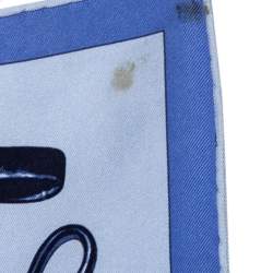 Pre Owned Hermès Blue Brides Rebelles Silk Scarf