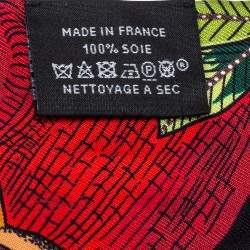 Pre Owned Hermes Multicolor Tree Of Song Silk Twilly