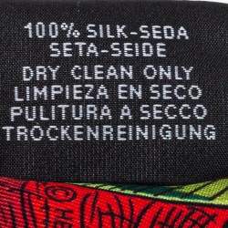Pre Owned Hermes Multicolor Tree Of Song Silk Twilly