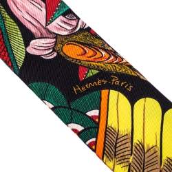 Pre Owned Hermes Multicolor Tree Of Song Silk Twilly