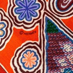 Pre Owned Hermes Multicolor Printed Cashmere & Silk L'arbre du Vent Scarf