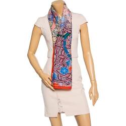 Pre Owned Hermes Multicolor Printed Cashmere & Silk L'arbre du Vent Scarf