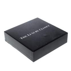 Pre Owned Hermes Cage d'H White Lacquer Palladium Plated Pendant Necklace