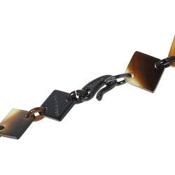 Pre Owned Hermès Brown Horn & Lacquered Lena Necklace