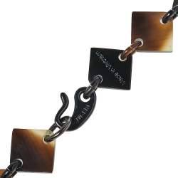 Pre Owned Hermès Brown Horn & Lacquered Lena Necklace