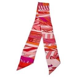 Pre Owned Hermes Multicolor Astrologie Nouvelle Printed Silk Twilly