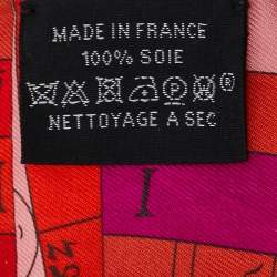 Pre Owned Hermes Multicolor Astrologie Nouvelle Printed Silk Twilly