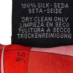 Pre Owned Hermes Multicolor Astrologie Nouvelle Printed Silk Twilly