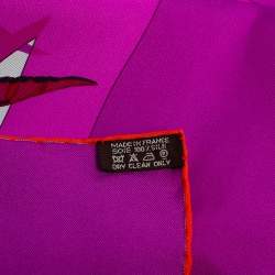 Pre Owned Hermes Purple Mexique Silk Scarf
