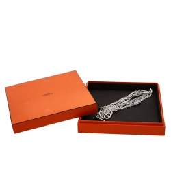Pre Owned Hermès Sterling Silver Farandole Long Toggle Necklace
