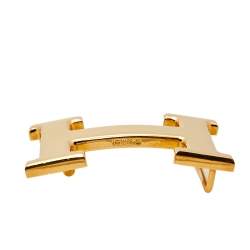 Pre Owned Hermes Gold Plated H Belt Buckle