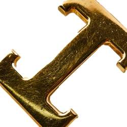 Pre Owned Hermes Gold Plated H Belt Buckle