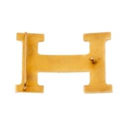 Pre Owned Hermes Gold Plated H Belt Buckle