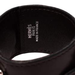 Pre Owned Hermes Chocolate Swift Leather Pavane Wrap Bracelet