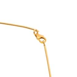 Pre Owned Hermès Gold Plated Lacquer Isatis Pendant Necklace