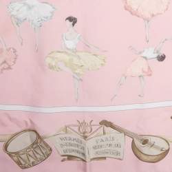 Pre Owned Hermès Pale Pink La Danse Silk Scarf 