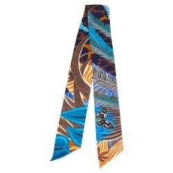 Pre Owned Hermès Multicolor Jaguar Quetzal Silk Twilly