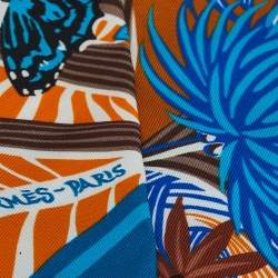 Pre Owned Hermès Multicolor Jaguar Quetzal Silk Twilly